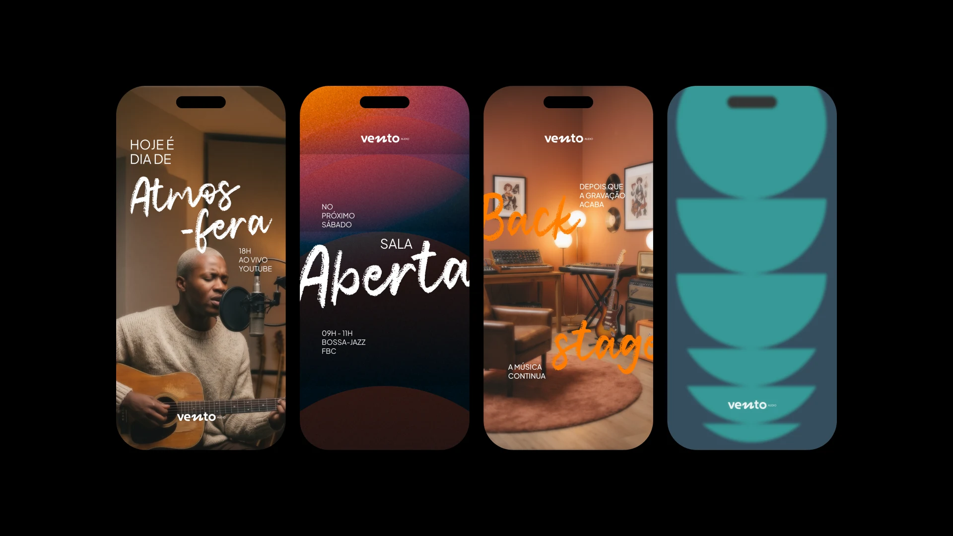 Capas para as sessões de música
